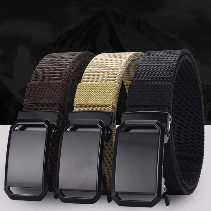 Ceinture homme en toile avec boucle automatique