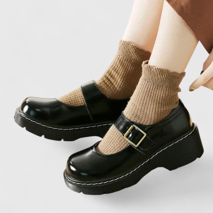 Secretique | Babies Plateforme Cuir Aveline