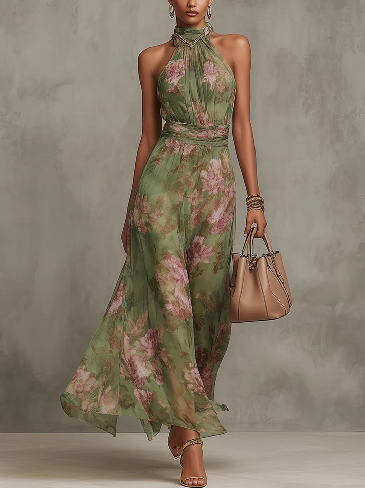 DELACROIX | Robe Longue Élégante Florale Élise