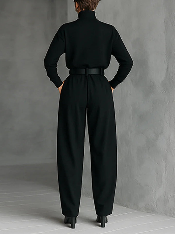 DELACROIX | Ensemble Col Roulé et Pantalon Droit Cyrielle
