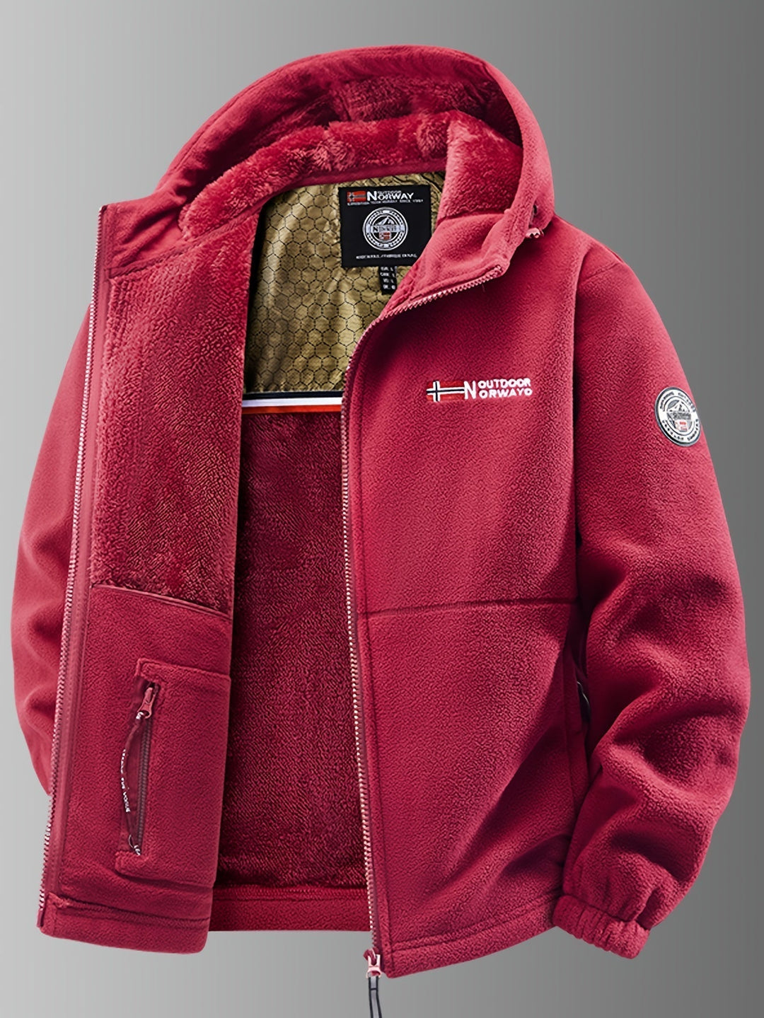 Veste d’Hiver Chaude pour Homme avec Doublure Polaire – Coupe-Vent et Déperlante