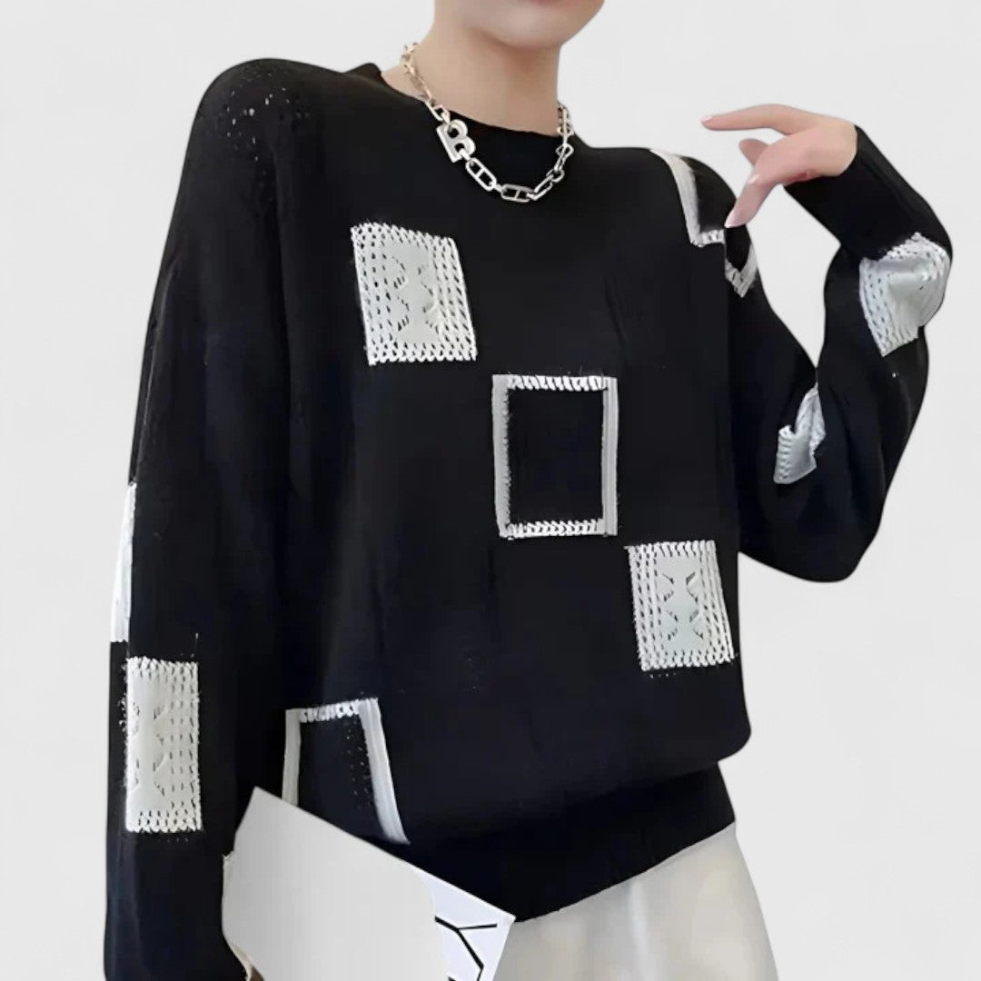 Pull Femme Maille Graphique Élégant