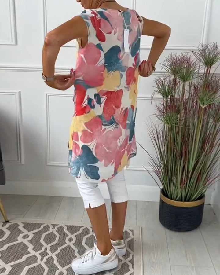 Robe Femme Fluide Imprimée Verte Style Estival Décontracté