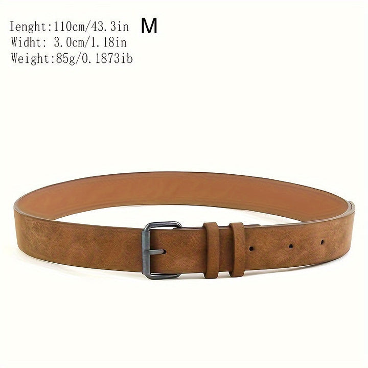 Ceinture mode en cuir PU marron clair pour homme – style rétro