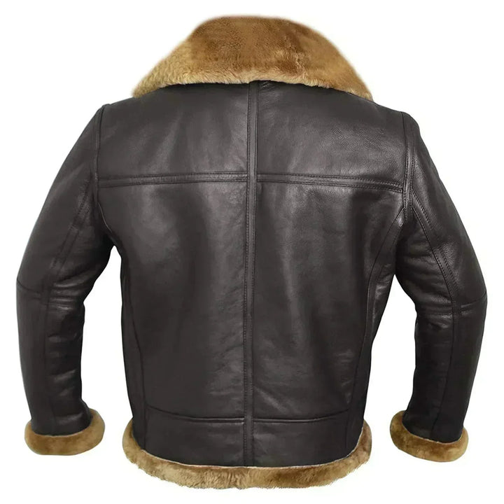 Veste en cuir d’agneau pour homme – élégance hivernale, coupe structurée et confort premium