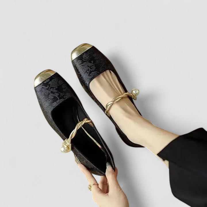 Secretique | Babies Satinées Talon Bijou Camille