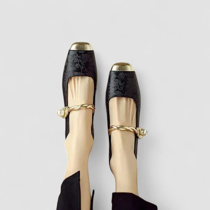 Secretique | Babies Satinées Talon Bijou Camille
