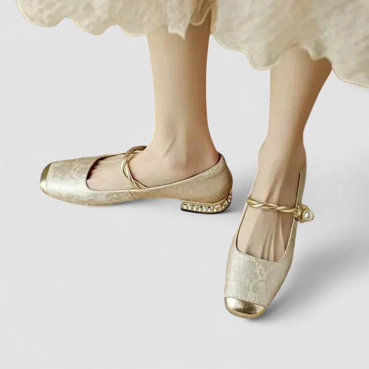 Secretique | Babies Satinées Talon Bijou Camille