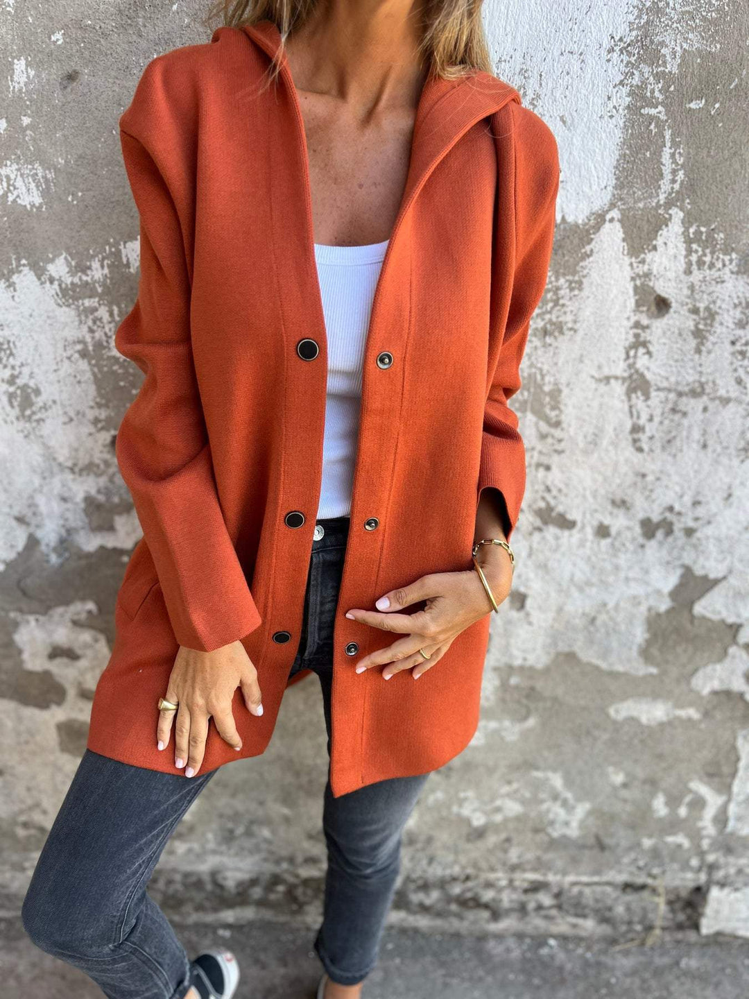 DELACROIX | GILET LONG CHIC AVEC CAPUCHE