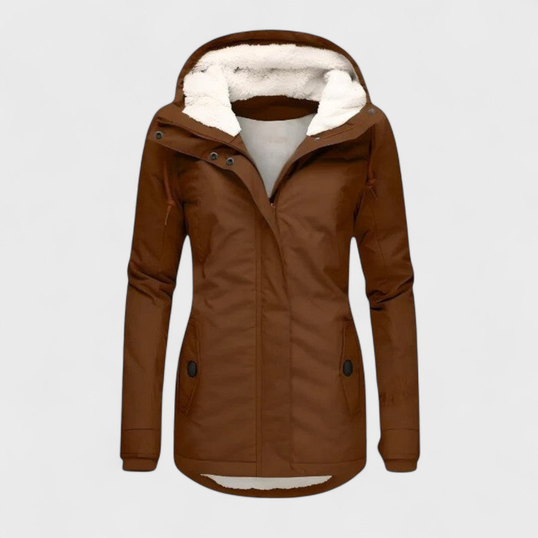 Veste imperméable femme à capuche – Chaude et résistante
