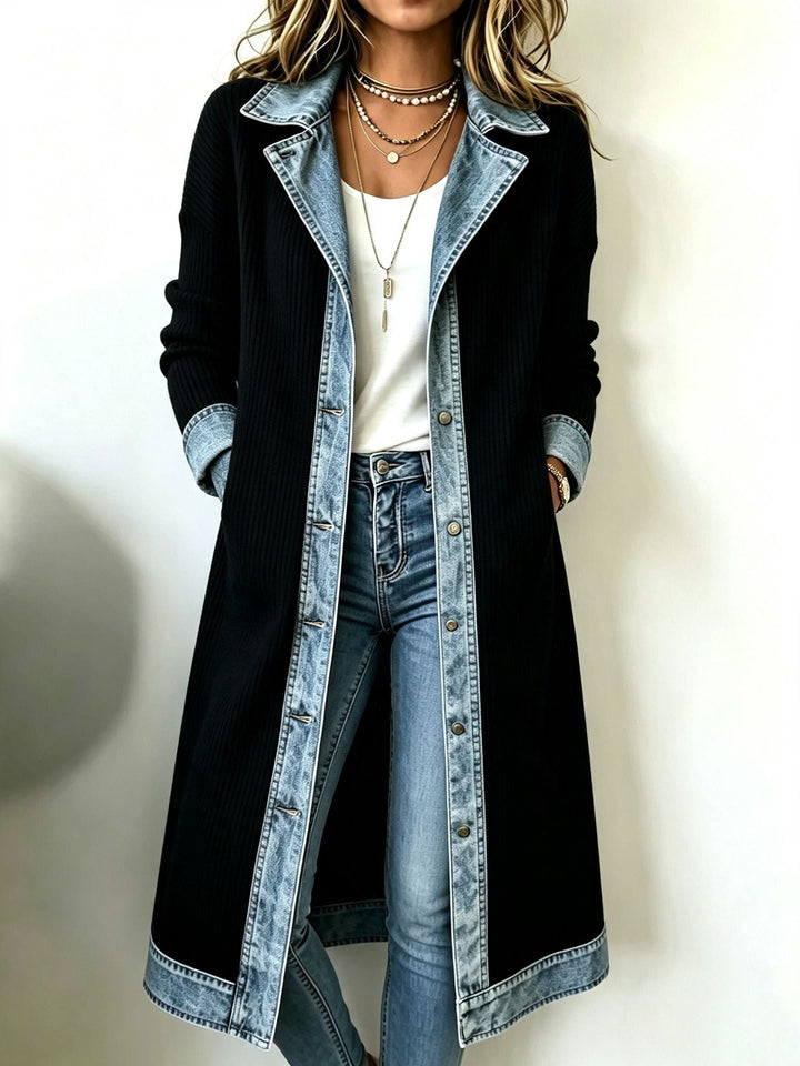 Chloé - Cardigan Long Maille et Denim Chloé