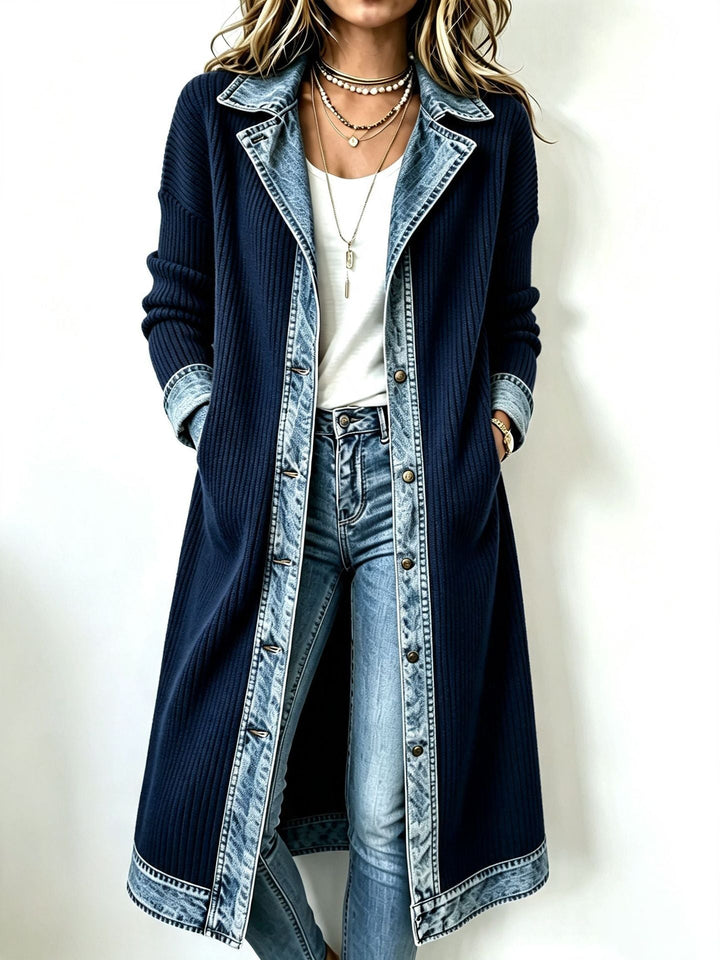 Chloé - Cardigan Long Maille et Denim Chloé