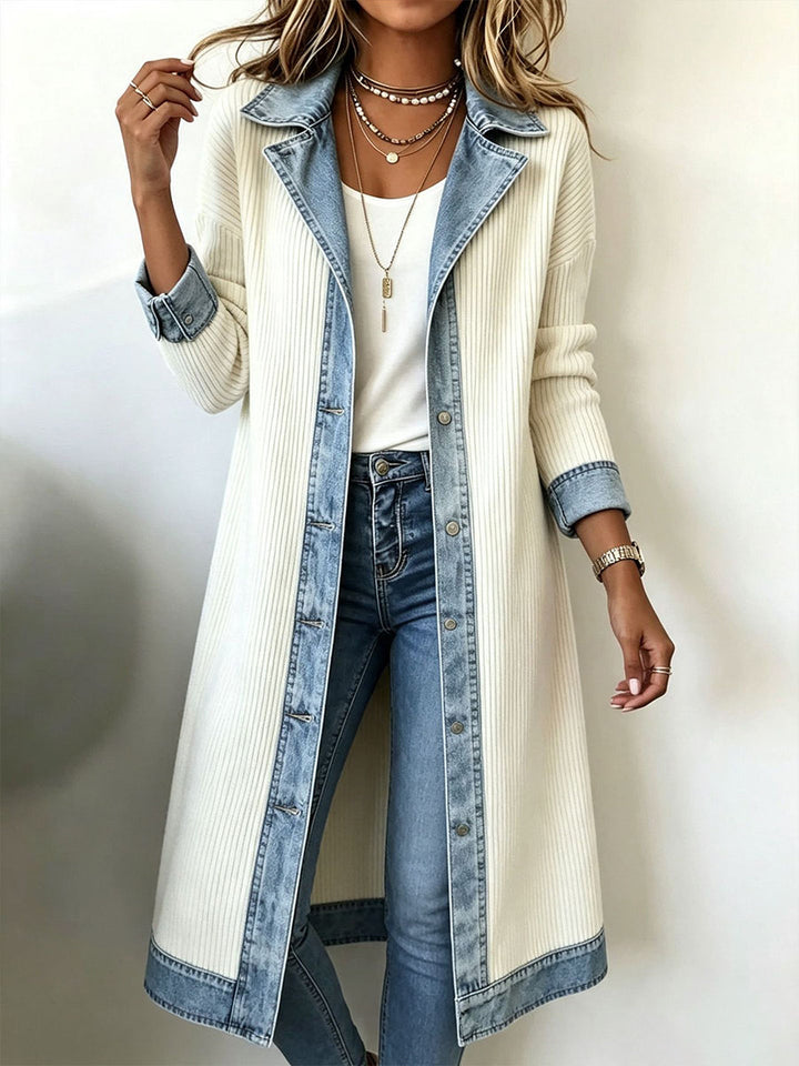 Chloé - Cardigan Long Maille et Denim Chloé
