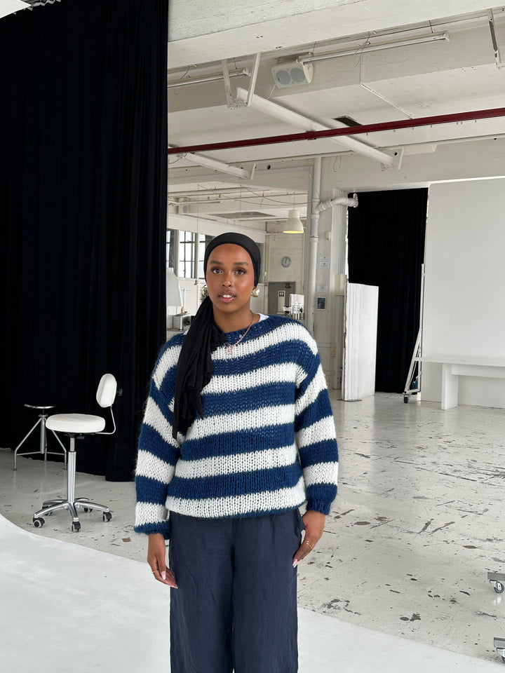 DELACROIX | PULL OVERSIZE EN TRICOT RAYÉ