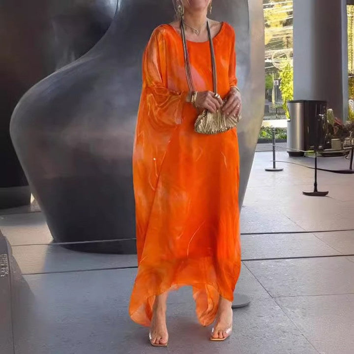 Robe Femme Longue Chiffon Fluide Ample Élégante Été Confort