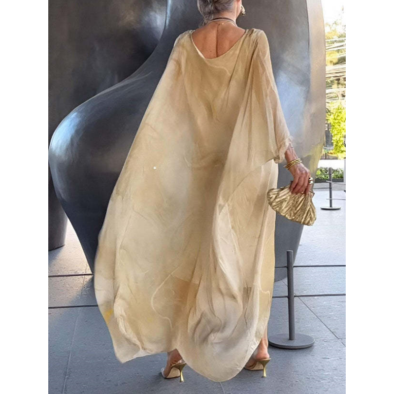 Robe Femme Longue Chiffon Fluide Ample Élégante Été Confort