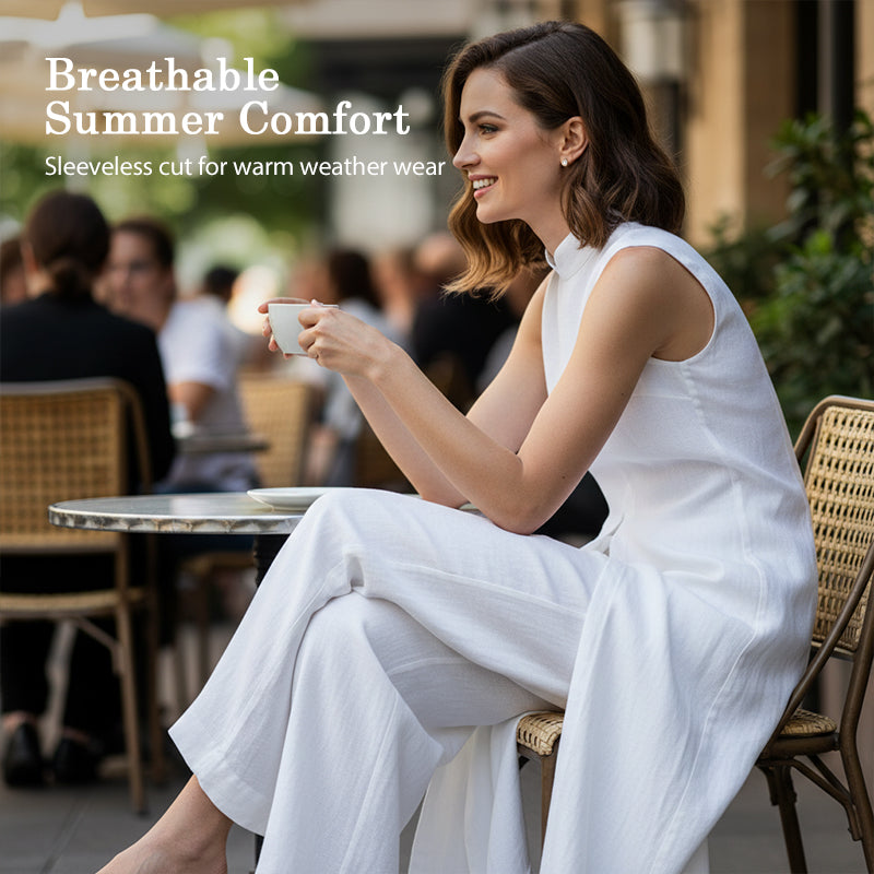 Ensemble Femme Coton Élégant avec Fente Moderne