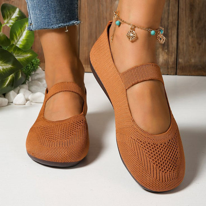 Ballerines femme respirantes en maille avec bride élastique