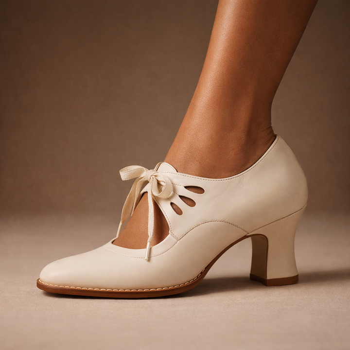 Sylvie- Escarpins Lacés Rétro