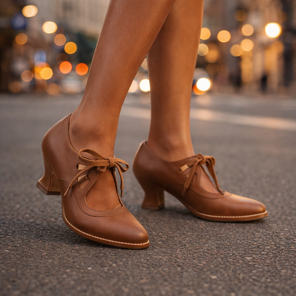 Sylvie- Escarpins Lacés Rétro
