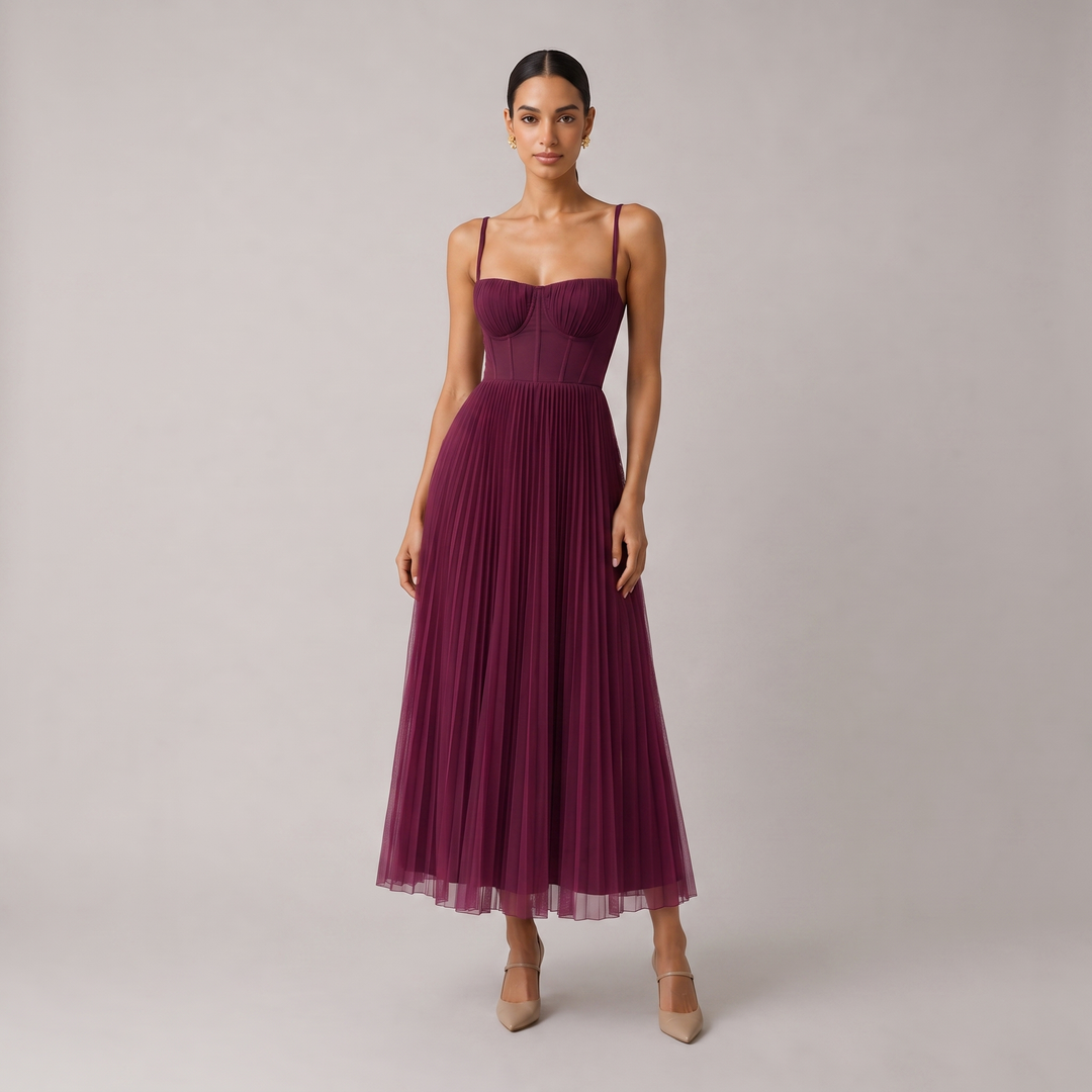 Tamara -  Robe midi corset élégante